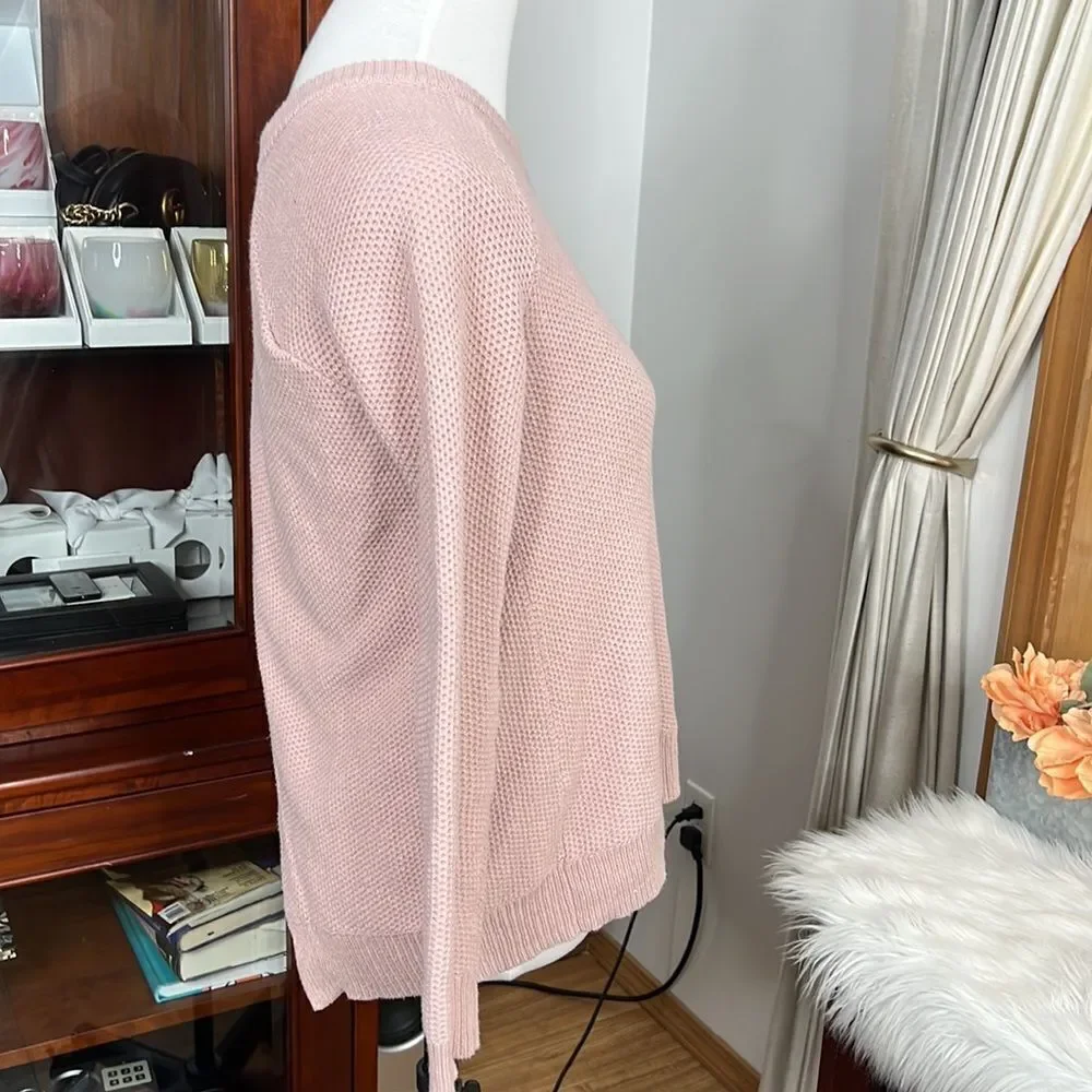 Madewell Province Cross-Back Pullover Sweater in Pink